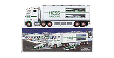 Hess Toy Trucks collectors trucks 2003 18 wheeler with race cars